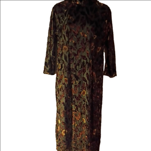 Green and Brown Vintage Maxi Layering Dress. See Measurements.